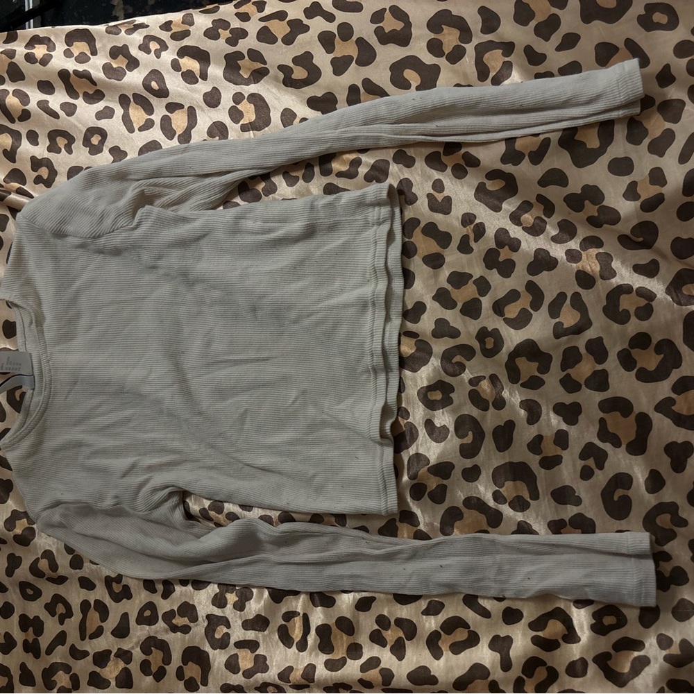H&M Divided Beige Ribbed Top
